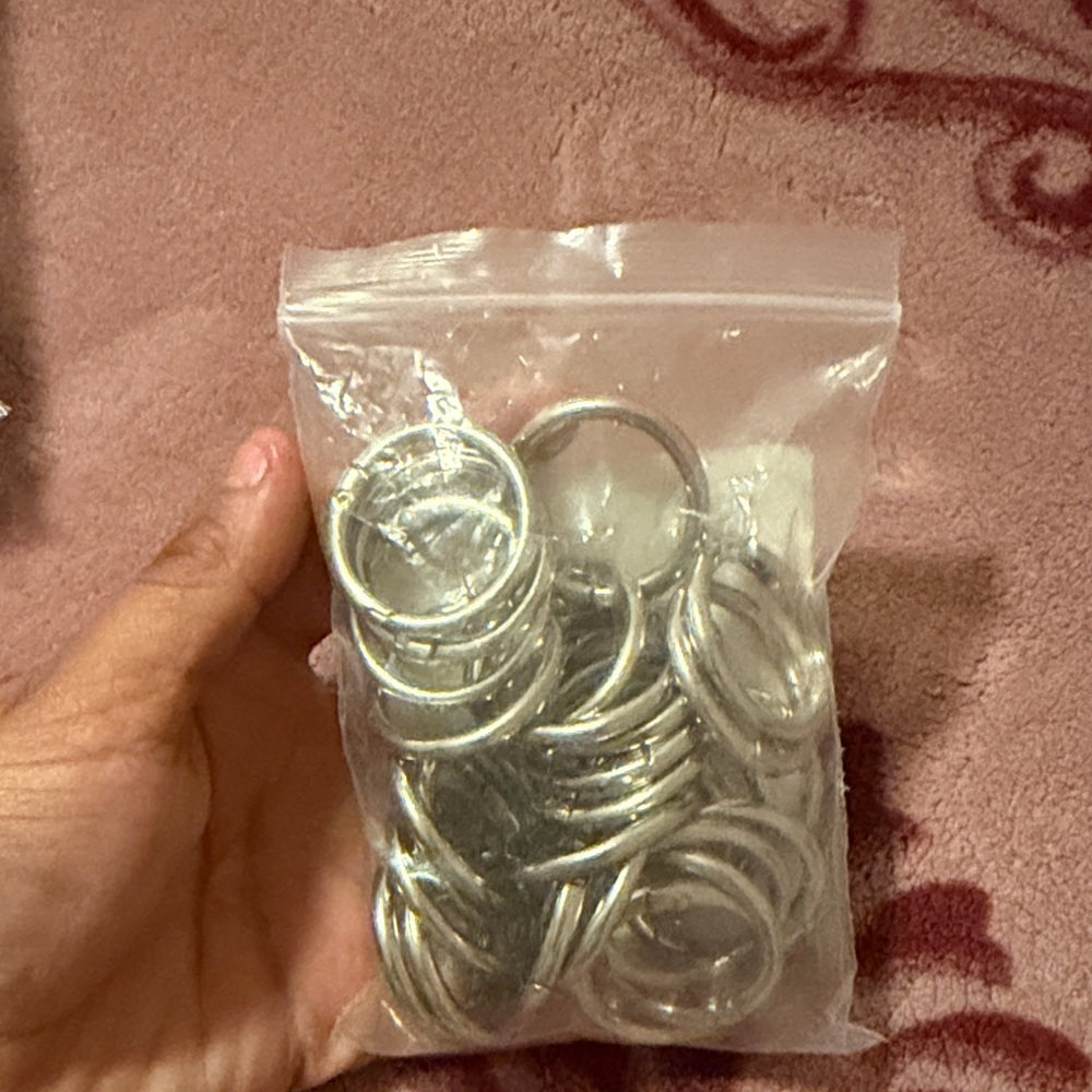 Unbranded Silver Metal Key Rings (Pack)